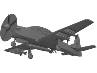 Embraer EMB 314 Super Tucano 3D Model