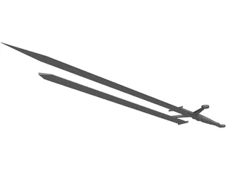 Scottish Claymore 3D Model