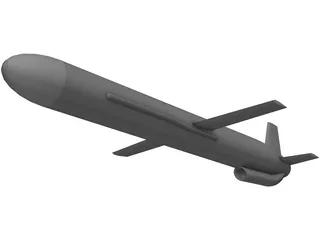 Russian AS-15 Air-Launched Cruise Missile (ALCM) 3D Model