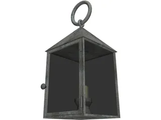 Handheld Candle Lantern 3D Model