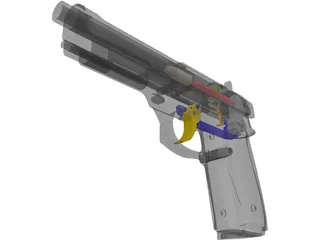 Beretta 92D 3D Model