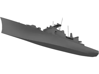 Oslo Class Frigate 3D Model