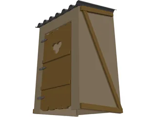 Wild West Outhouse 3D Model