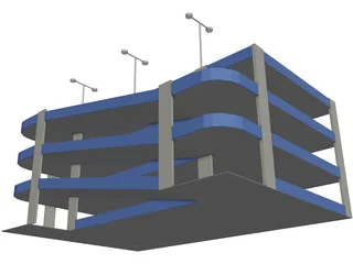 Garage Parking Four Level 3D Model