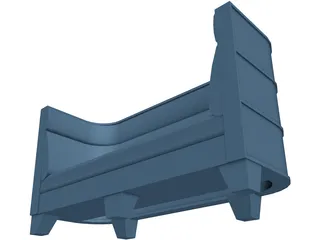 Couch Art Deco Styled 3D Model