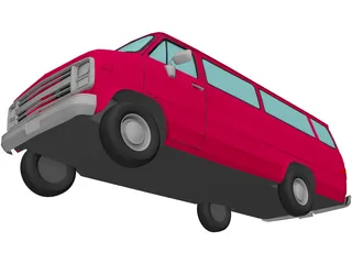 Dodge B350 Maxiwagon (1989) 3D Model