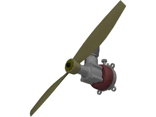 Airplane Model Engine 3D Model