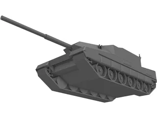 Future Light Tank Fictional Design 3D Model