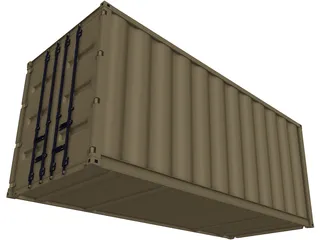 Container 20ft Shipping 3D Model