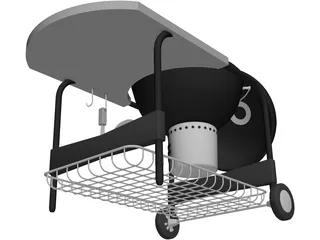 Charcoal Grill 3D Model