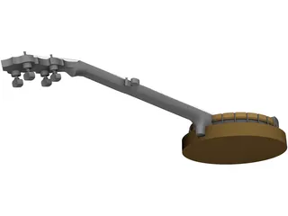 Banjo Gibson Style 3D Model