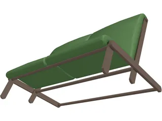 Couch Folding Contiki 3D Model