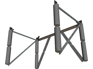Skyscraper Metal Construction Core 3D Model