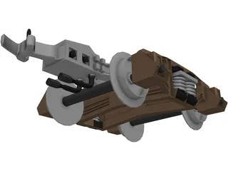 Train Hitch 3D Model