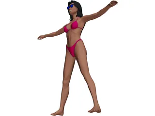 Woman Bikini 3D Model