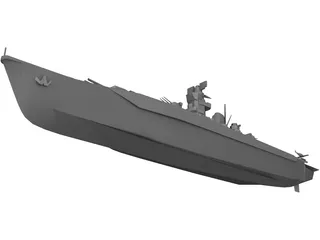 Battle Ship 3D Model