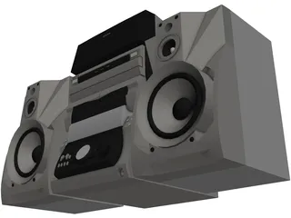 Sony Stereo System 3D Model