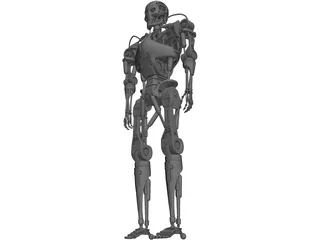 Terminator T-600 Robot 3D Model