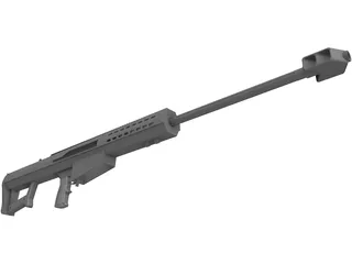 M107 Barrett 50 Cal Body 3D Model