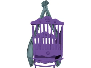 Baby Cradle 3D Model