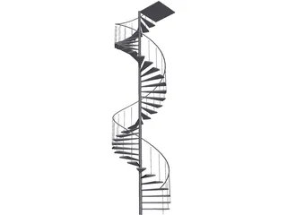 Spiral Stairs 3D Model
