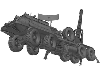 M85 6X6 Self Propelled Cannon 3D Model