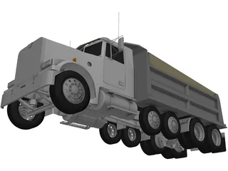Western Star 5-axles Dump Truck 3D Model