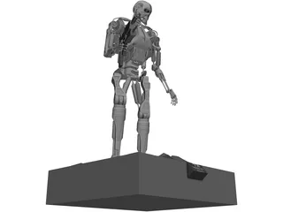 T800 Endoskeleton 3D Model