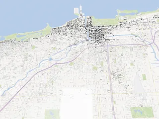 Chicago City Map 3D Model