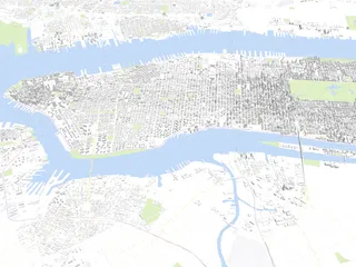 New York City Map Manhattan 3D Model