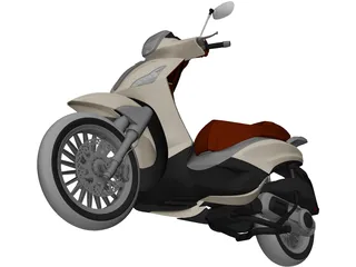 Piaggio Beverly Tourer 200cc Scooter 3D Model