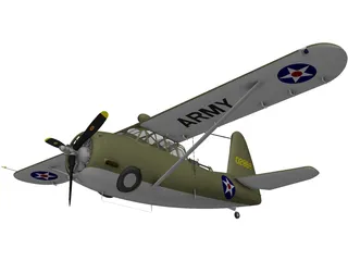 Curtiss O-52 Owl 3D Model