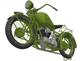 Sokol 1000 Motorbike 3D Model