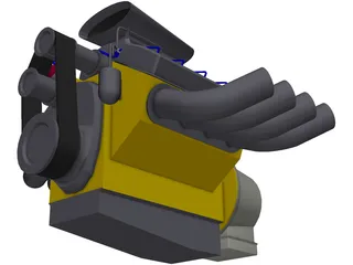 Hemi V8 Engine 3D Model