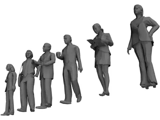 People Collection Low-Poly 3D Model