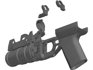 Airsoft GP-30 Grenade Launcher 3D Model