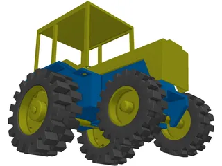 Toy Tractor 3D Model