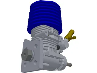RC Model Car Engine .15cc 2-Stroke 3D Model