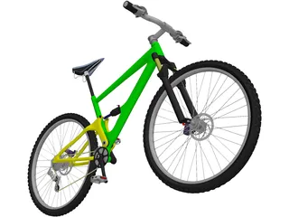 Mountain Bike Full Suspension 3D Model