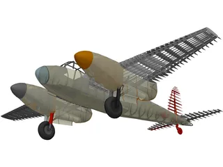 de Havilland Mosquito RC Plane 3D Model