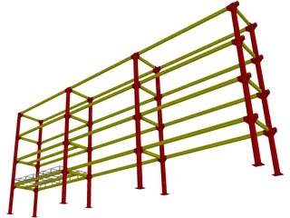 Pallet Rack Heavy Duty 3D Model