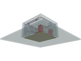 Electric Boiler Room 3D Model