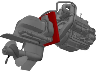 Yanmar Diesel Engine 3D Model