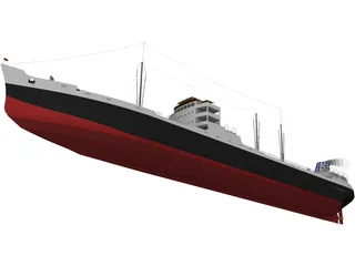 MS Munchen Cargo Ship 3D Model