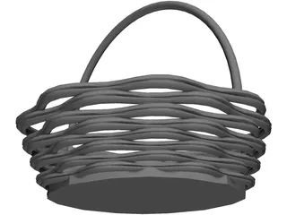Basket with Handle 3D Model
