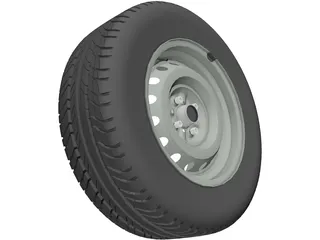 Wheel VAZ 2106 3D Model
