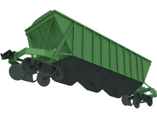 Railway Train Wagon 3D Model