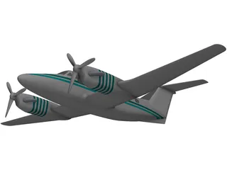 Beechcraft King Air B-200 3D Model