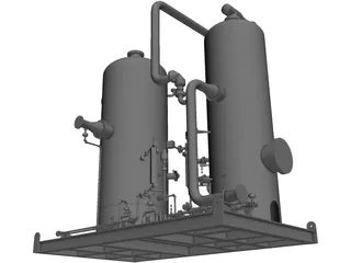 Vent Scrubber Skid 3D Model