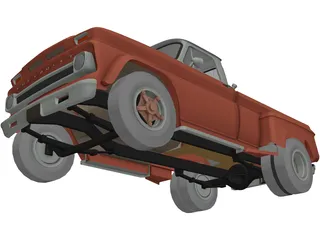 Chevrolet C60 Pickup Dually (1966) 3D Model